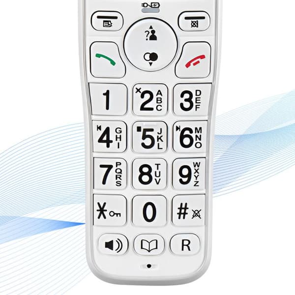 Trådlös Förstärkt Seniortelefon med Svarsapparat och Fristående Läge Geemarc Vit
