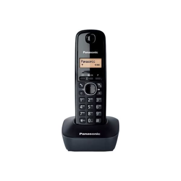 Panasonic KX-TG1611 trådlös telefon med DECT nummerpresentation Svart Svart