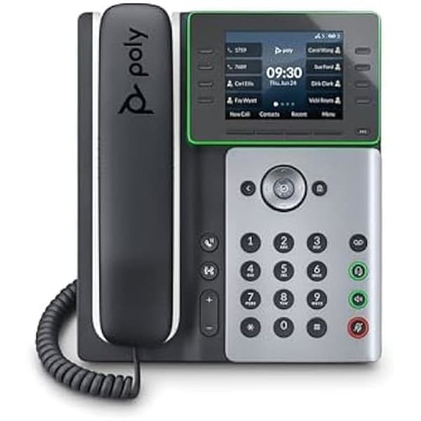 IP-telefon - HP - POLY Edge E300 - 8 linjer - Multiline - Nummerpresentation - Svart Svart