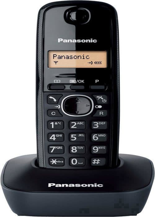 Panasonic KX-TG1611SPH Fast telefon Svart - -