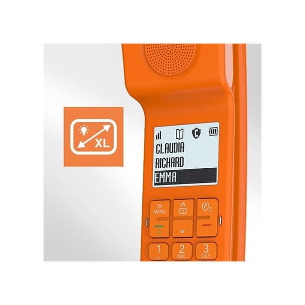 Alcatel Epure Iconic - Trådlös DECT Telefon - Vintage Design - Orange