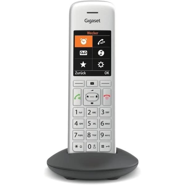Gigaset C570HX DECT Extra handtag Silver-Svart