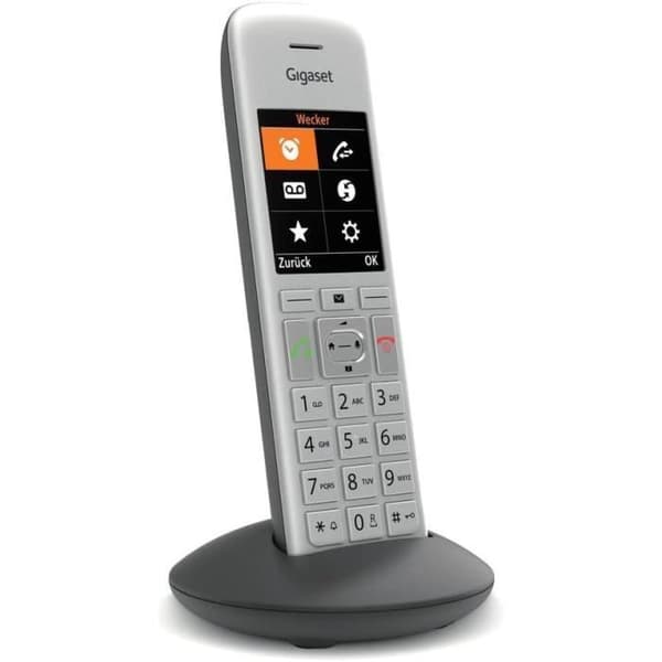 Gigaset C570HX DECT Extra handtag Silver-Svart Silver