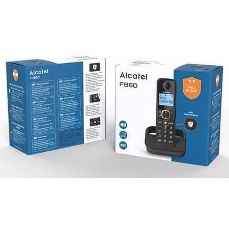 Fast trådlös telefon - ALCATEL - F860 solo svart - Utan telefonsvarare