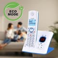 Miniatyrbild 6 av 6: Trådlös telefon - ALCATEL - F530 Röst - Telefonsvarare, samtalsblockering, handsfree, 2 direktminnen, Vit/Blå
