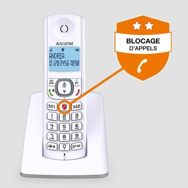 Trådlös telefon - ALCATEL - F530 - Solo Grå