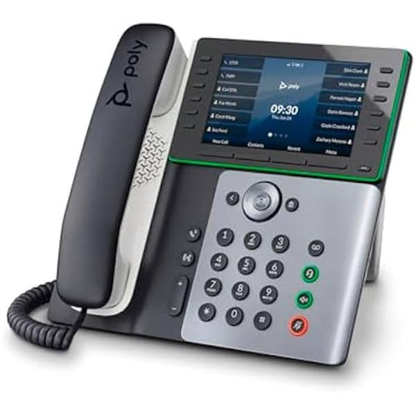 IP-telefon - POLY - Edge E500 - 48 linjer - Antimikrobiellt skydd - 5 tums skärm