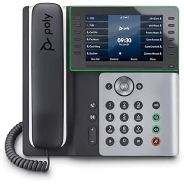 IP-telefon - POLY - Edge E500 - 48 linjer - Antimikrobiellt skydd - 5 tums skärm