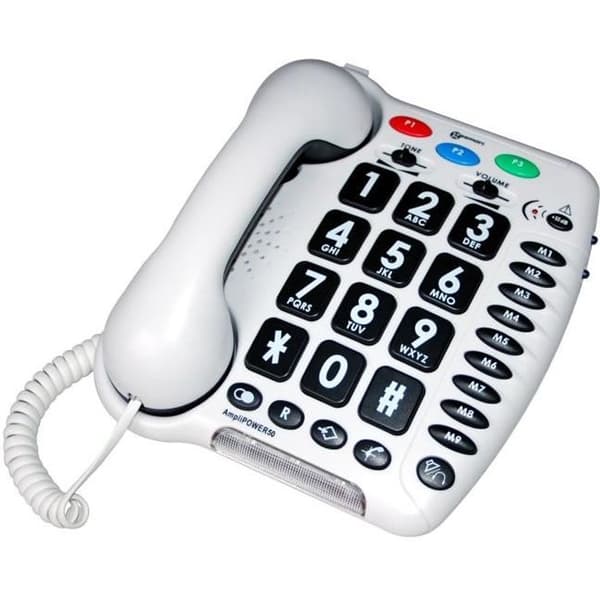 GEEMARC AMPLIPOWER 50 Senior Fast telefon - Vit