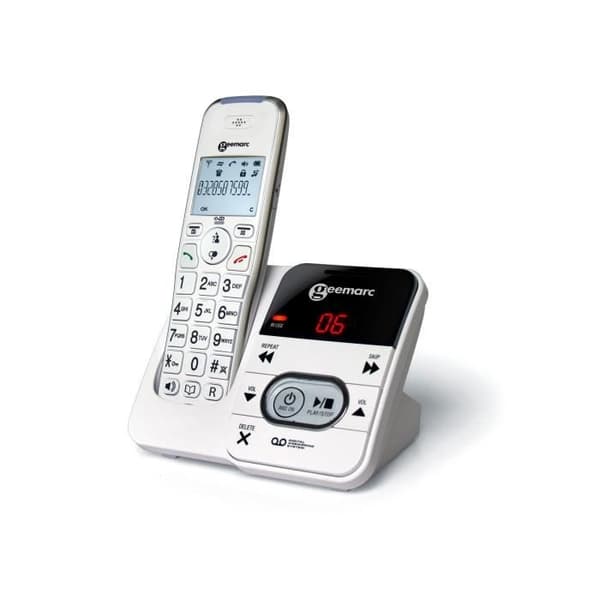 Förstärkt trådlös telefon för seniorer GEEMARC AMPLIDECT 295 med integrerad telefonsvarare