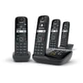 Miniatyrbild 1 av 6: GIGASET fast telefon AS690 A Quattro Black