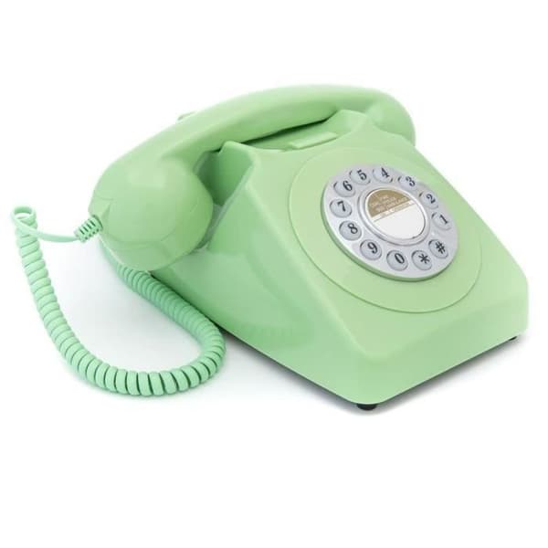 Retro knapptelefon - GPO - 746 - Grön - Kompatibel med internetbox - Klockringning