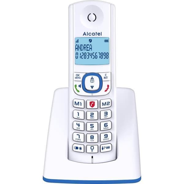 Sladdlös telefon - ALCATEL - F530 - Solo Blue Blå, Vit