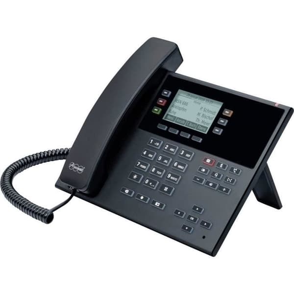 Auerswald COMfortel D-210 trådad VoIP-telefon handsfree-funktion, headsetport, optisk samtalssignal, PoE-skärm g