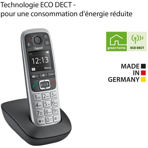 Gigaset Trådlös dect telefon silver - giga e 560 silver