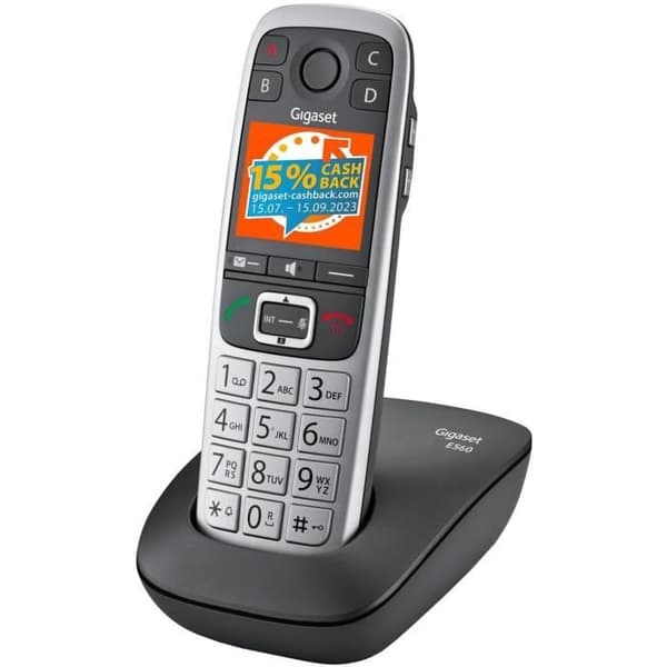 Gigaset Trådlös dect telefon silver - giga e 560 silver
