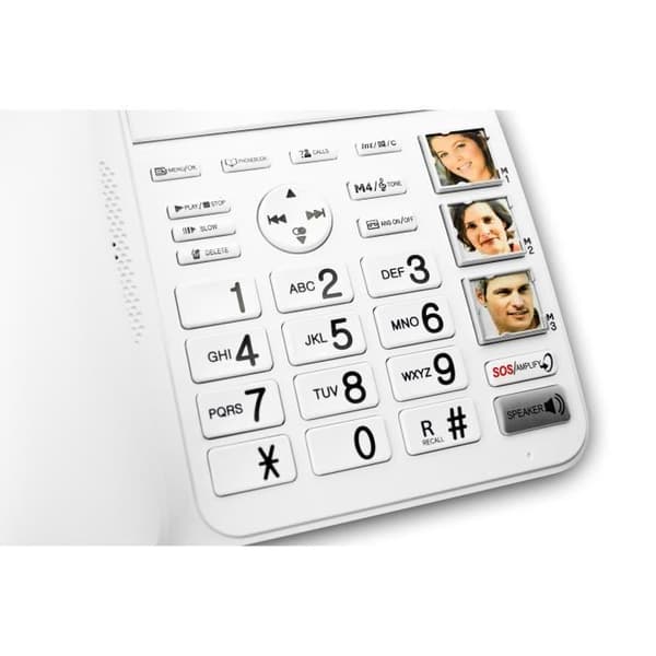 GEEMARC CL595 förstärkt senior fast telefon - stora knappar med foton och SOS-knappar