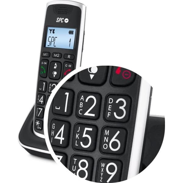 SPC 7609N DECT DUO Telefon Stora knappar AG20 ID LCD E