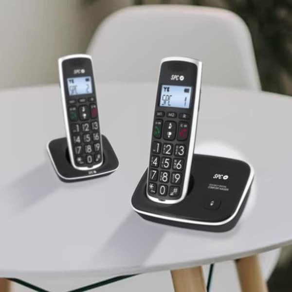 SPC 7609N DECT DUO Telefon Stora knappar AG20 ID LCD E