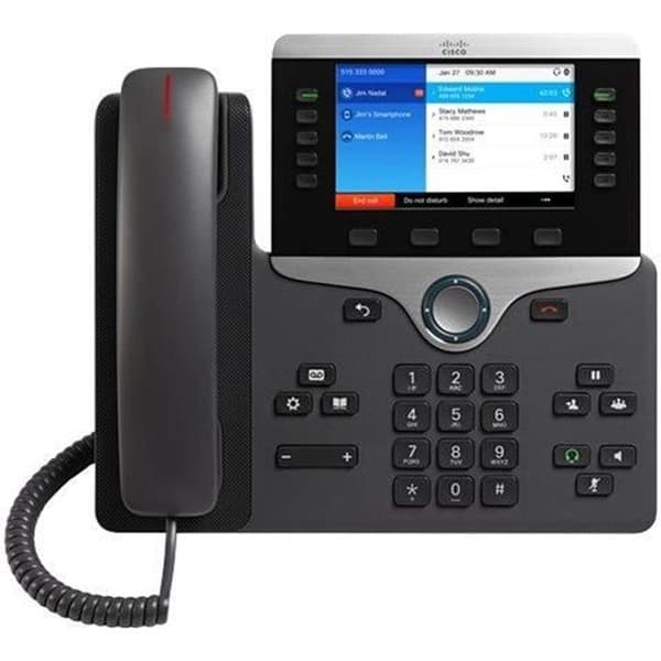 CISCO IP-telefon 8851 VoIP-telefon - 5 linjer - LCD-färgskärm - Handsfree-funktion - Kol