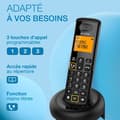 Miniatyrbild 3 av 3: Alcatel E260 trådlös fast telefon med annonssamtalsblockeringsfunktion Svart