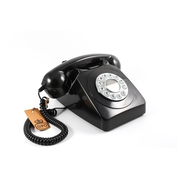 GPO 746 Retro Tryckknappstelefon Svart - GPO746PB Svart