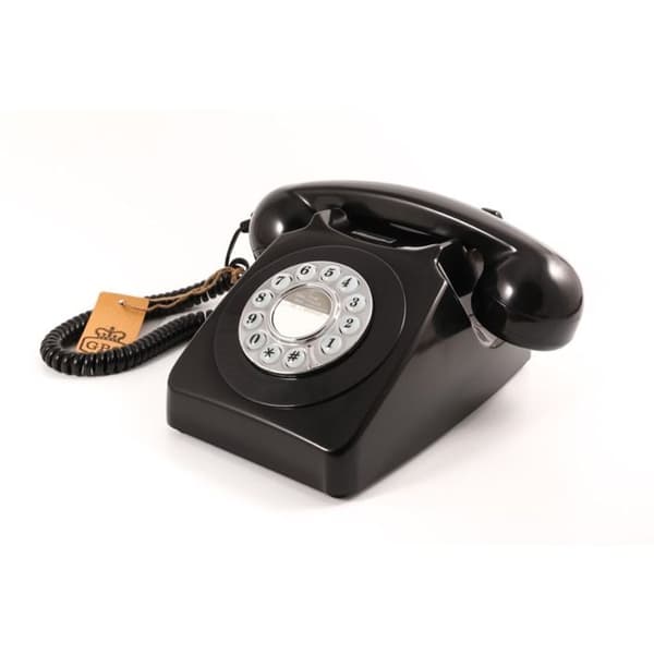 GPO 746 Retro Tryckknappstelefon Svart - GPO746PB Svart
