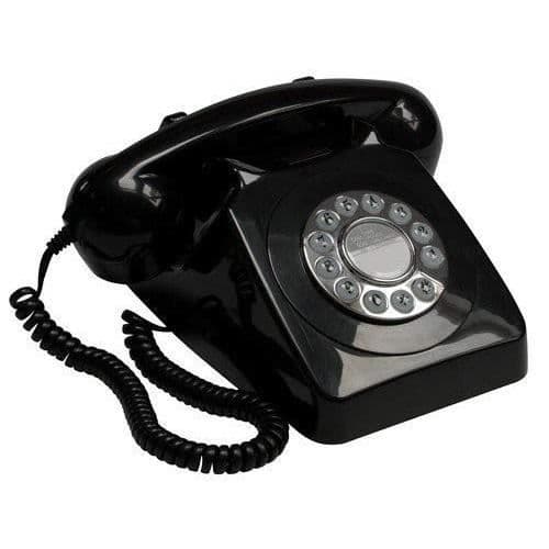 GPO 746 Retro Tryckknappstelefon Svart - GPO746PB Svart Svart