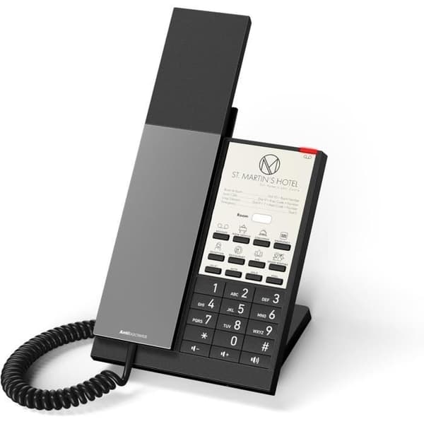 DECT-telefon Snom HD350W med antibakteriellt hölster och stor visuell display för samtal