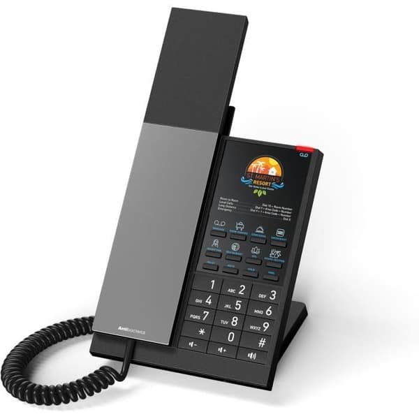 DECT-telefon Snom HD350W med antibakteriellt hölster och stor visuell display för samtal