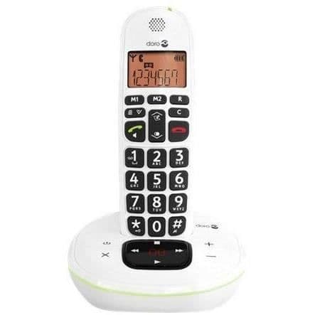 DORO PhoneEasy 105wr trådlös telefon med telefonsvarare och nummerpresentation - svart