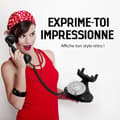 Miniatyrbild 3 av 4: Telefon Vintage Opis FunkyFon Kabel Noir