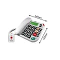 Miniatyrbild 3 av 3: MAXCOM KXT481 sladdtelefon - Stora knappar och bilder - SOS-knapp - Vit
