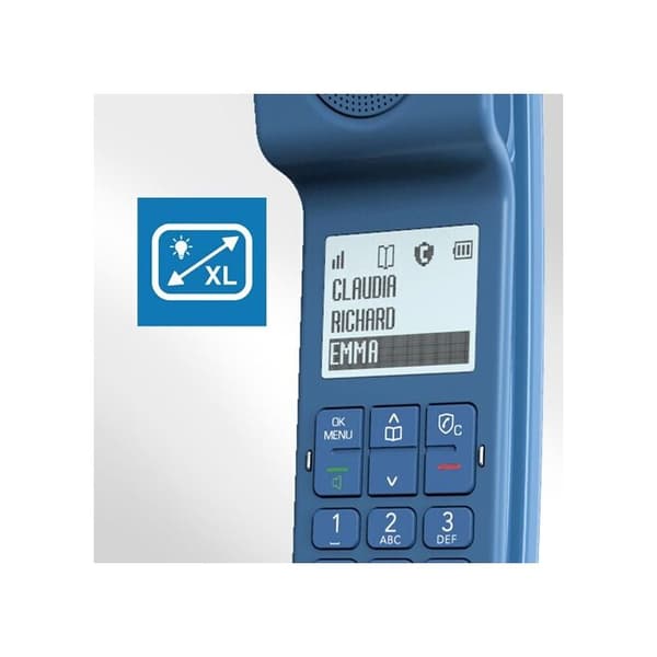Alcatel Epure Iconic - Trådlös DECT Telefon - Vintage Design - Blå