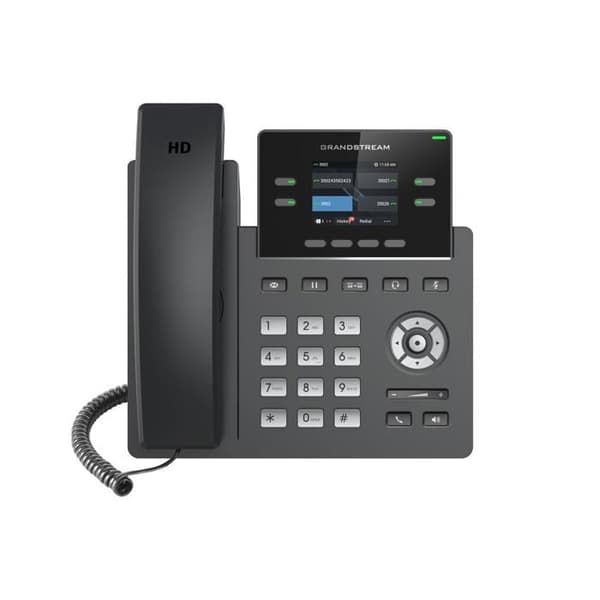 GRANDSTREAM NÄTVERK GRP2612P LANDLINJE TELEFON SVART 2 LINE TFT GRP 261