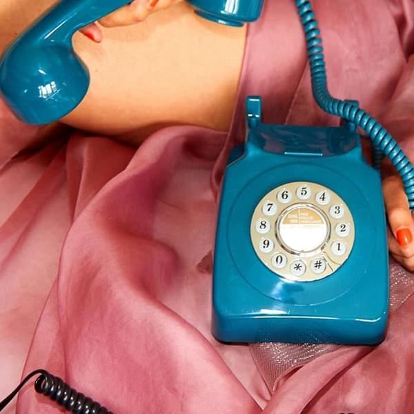 Retro knapptelefon - GPO - 746 - Azur - Kompatibel med internetbox - Klockringning