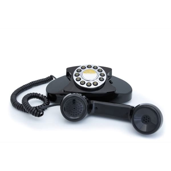 Trådlös Telefon - GPO - Audrey Black - Färg Svart - Tryckknappsenhet - Eleganta Design