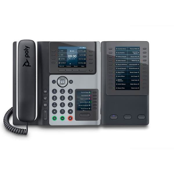 VoIP-telefon - HP - Poly Edge E450 - PoE-aktiverad - Nummerpresentation - 2,45 lbs Svart