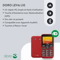 Miniatyrbild 2 av 2: Mobiltelefon - Doro - Leva L10 - Stort Skärm 2,4" - Kraftfullt Ljud - 2MP Kamera