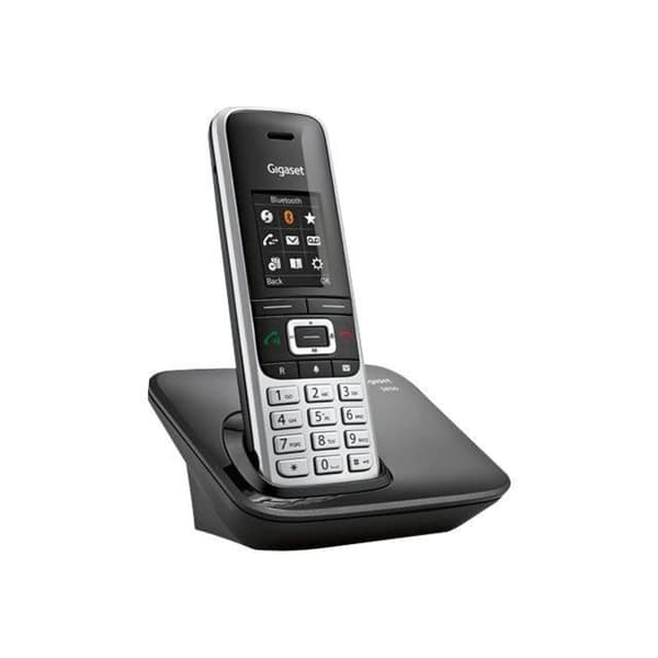 Gigaset S850 Trådlös telefon Bluetooth-gränssnitt med DECT\GAP nummerpresentation svart, platina-S30852-H2605-C101