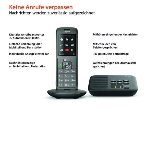 Gigaset CL660A sladdlös telefon 2.0 med färgskärm/stora knappar - telefon/telefonsvarare design - Box 200A /