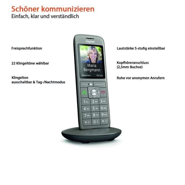 Gigaset CL660A sladdlös telefon 2.0 med färgskärm/stora knappar - telefon/telefonsvarare design - Box 200A /