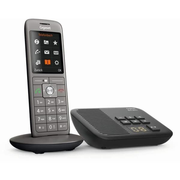 Gigaset CL660A sladdlös telefon 2.0 med färgskärm/stora knappar - telefon/telefonsvarare design - Box 200A / Antracit, Svart