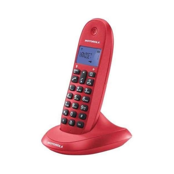 Motorola sladdlös telefon C1001 Cherry Red