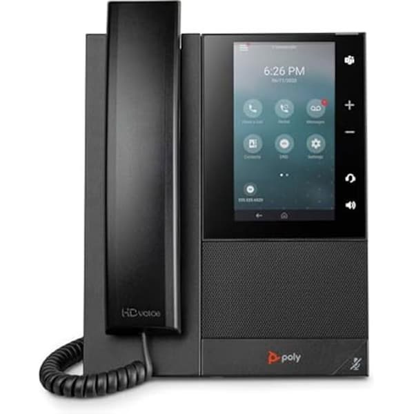 VoIP-telefon - HP - Poly CCX 500 - 5-tums LCD-pekskärm - Bluetooth - NoiseBlock AI Svart