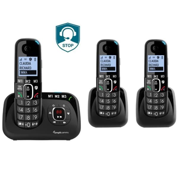 Amplicomms - Bigtel 1583 senior fast telefontrio