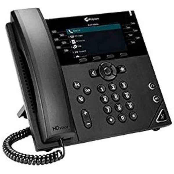 IP bordstelefon - POLY - VVX 450 - 12 SIP-linjer - VoIP - Handsfree - Svart