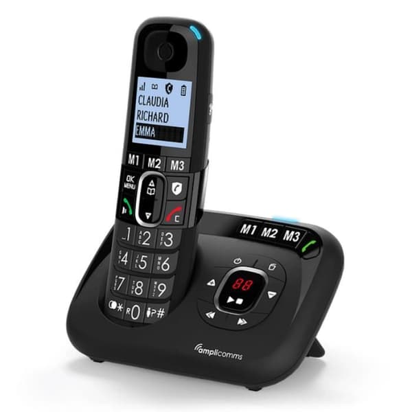 Amplicomms Bigtel 1580 trådlös trådlös telefon med telefonsvarare