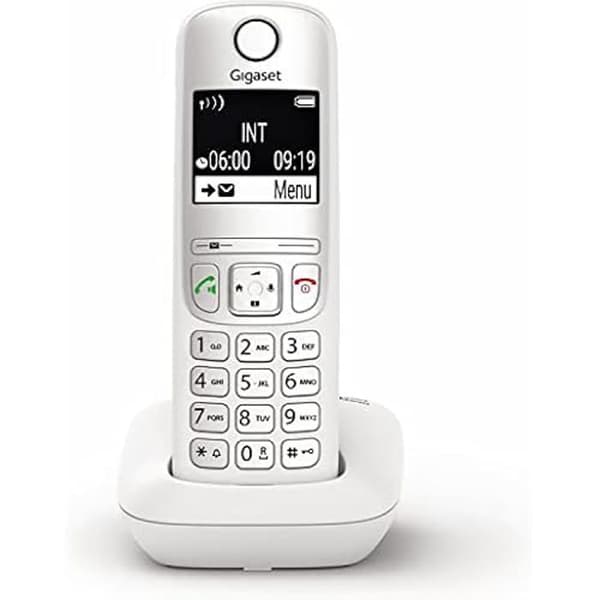 Trådlös telefon - GIGASET - AE690 - DECT/Analog - 100 poster - Nummerpresentation Vit