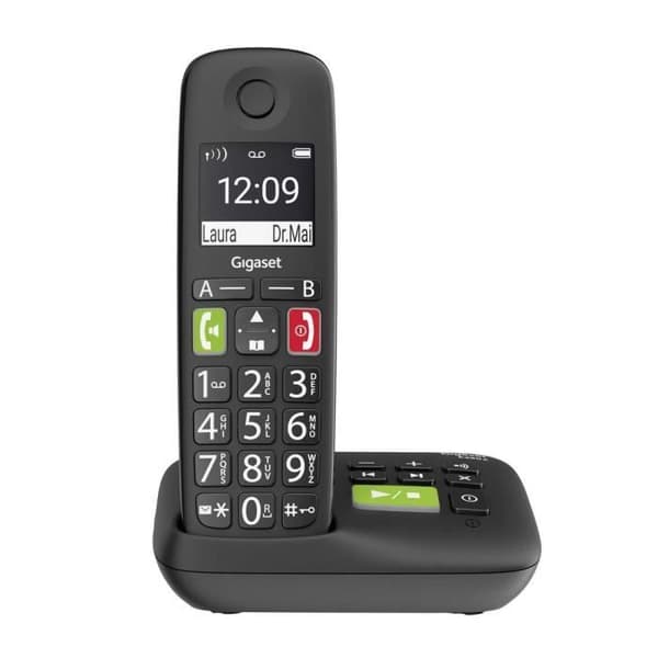Gigaset E290A trådlös telefon svart